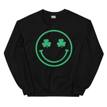 Load image into Gallery viewer, Harp St. Patrick&#39;s Day Smiley Crewneck